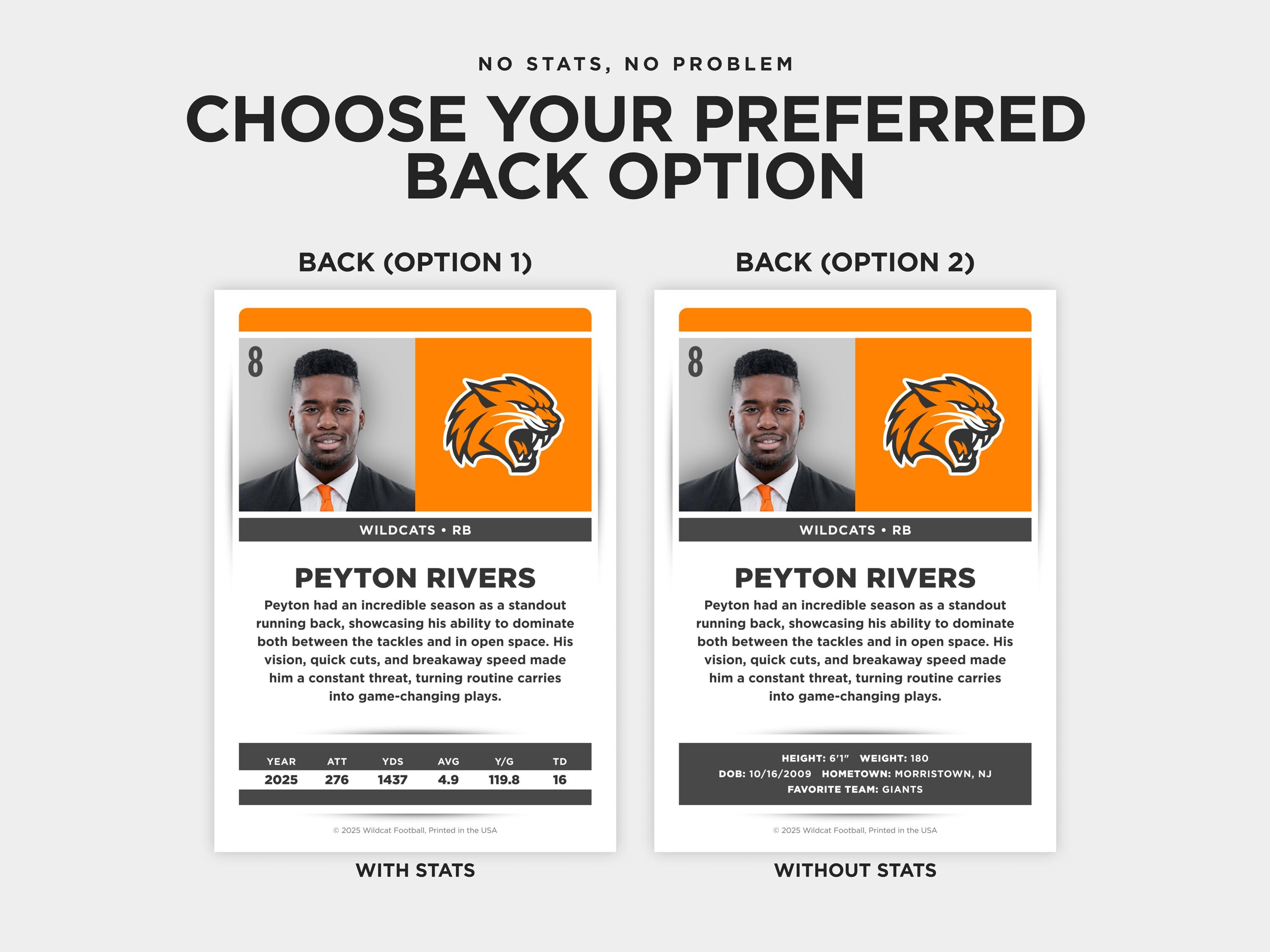 Football Trading Card Template | Modern Editable Canva Athlete Design ...