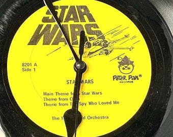 Star Wars Recycled Vinyl Record Album Clock