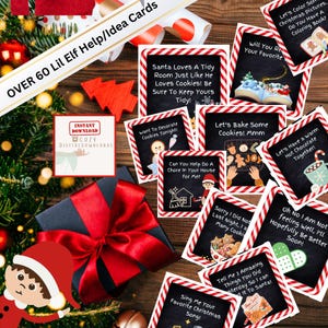 Elf Notes Cards Printable, Mini Elf Note, Elves Santa Christmas Party Holiday Winter Activity Game For Kids Santa Notes Instant Download