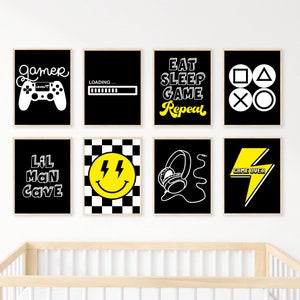 Game Room Decor Gaming Controller Cozy Gamer Boys Room Gamer Gift Gaming Wall Art Video Game Posters Teen Room Printable Digital Prints Kids