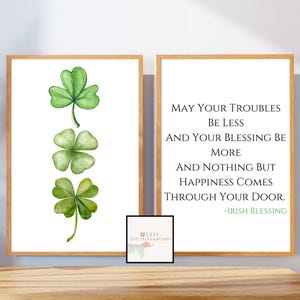 St Patricks Day Wall Art | St Patrick&#39;s Day Printables |St. Patrick&#39;s Day Decor Green Home Decor |Cozy Digital Downloads| Instant Download