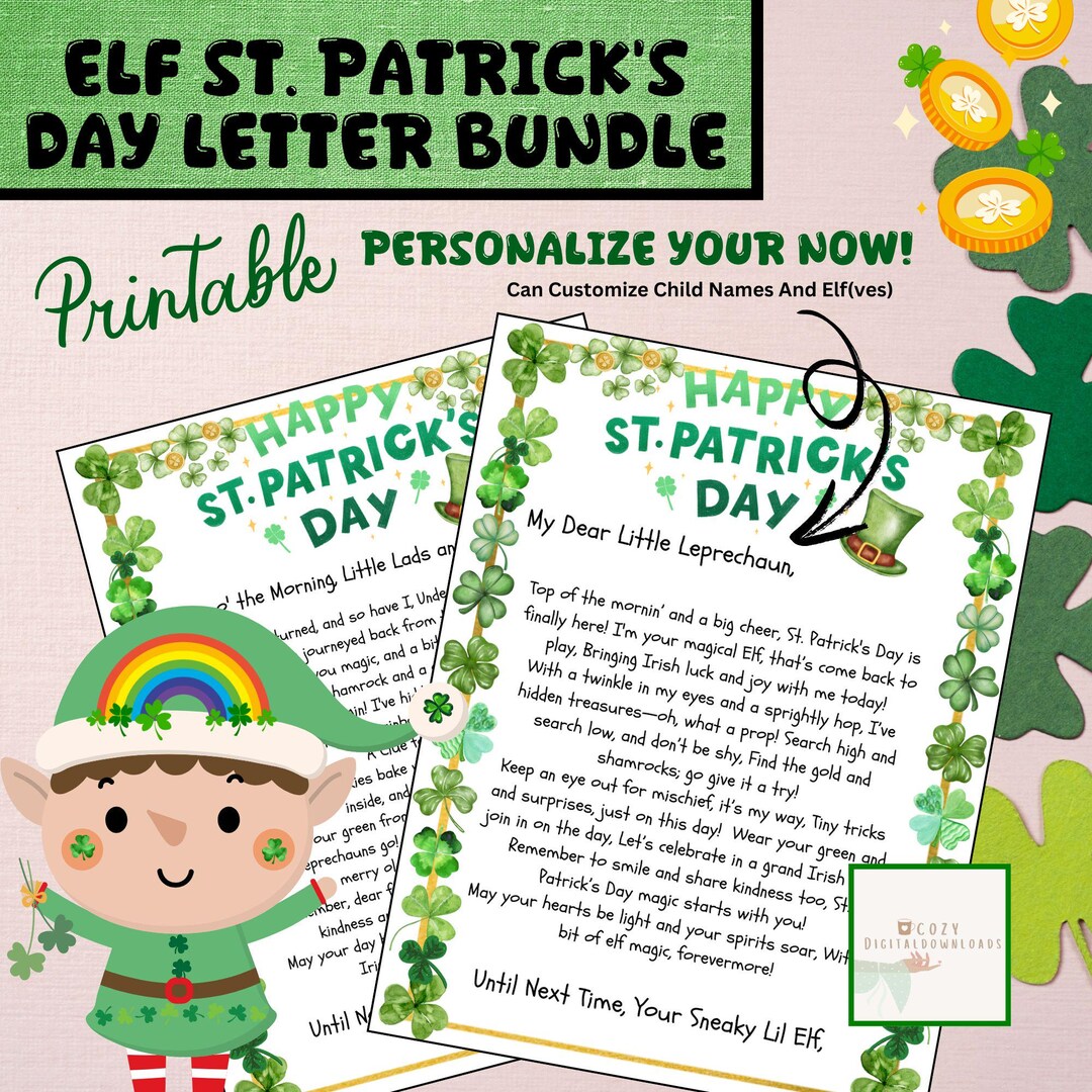 Elf St. Patrick's Day Letter, Leprechaun Letter, Elf Props ...