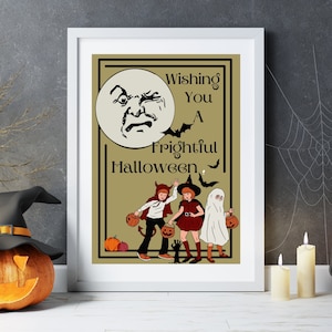 Halloween Art Printable Art For Halloween Printable Wall Art Trick Or Treat Digital Halloween Art Cute Halloween Posters Printable Art