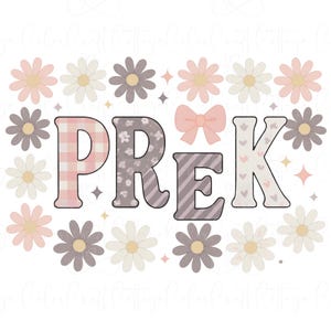 Back to School Trendy Pre-K Preppy Png Pre-K Teacher Coquette Png Pre-K School Shirt Gift for Teacher Preppy Floral Png Teacher Appreciation