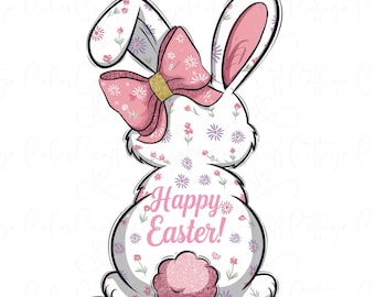 Vrolijk Pasen paashaas roze bloemen chinoiserie png Grand Millennial Easter png Pink Toile Easter Rabbit png Paascoquette shirt png