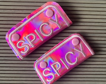 SPICY | Holographic Hot Pink Mini Leashwrap for Working Dogs & Reactive Dogs