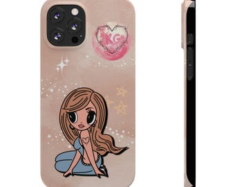 Funda protectora delgada y brillante para iPhone con diseño de Bichotas inspirado en Milagros