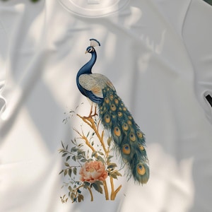 g.o.a peacock print t shirt y2k・グランジ Peacock Painting Art Animal Colorful Graphic Peacock T-Shirt