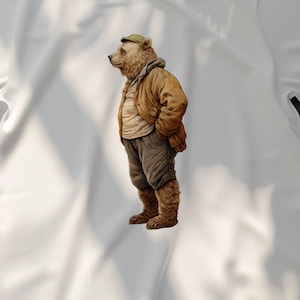 Funny Bear T-Shirt for Animal Lovers, Cute Bear in Cool Outfit Tee, Unique Graphic Bear T-Shirt, Gift for Bear Enthusiasts