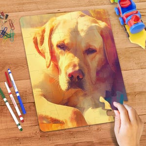 Labrador Retriever Jigsaw Puzzle, Dog Lovers Gift, 520 Pieces, Kids and Adults, Unique Puzzle Art, Family Fun, Vibrant Colors
