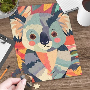 Colorful Koala Puzzle for Adults and Kids, Koala Jigsaw Puzzle 30 to 1000 Pieces, Cute Animal Puzzle Art for All Ages Gifts