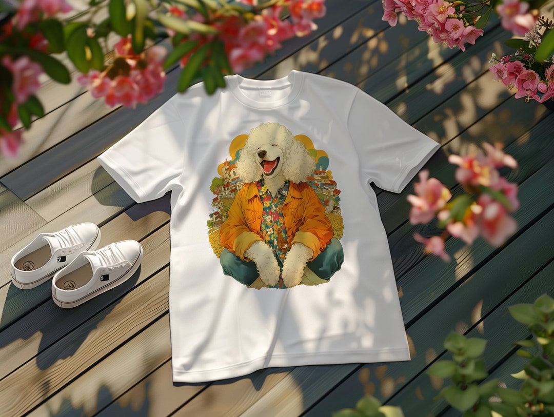 Poodle Floral Shirt Graphic Tee, Stylish Dog Lover T-shirt, Unique ...