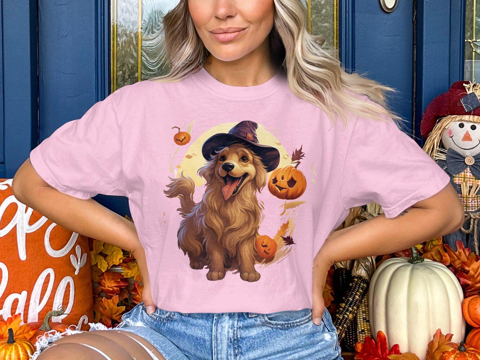 Chemise Halloween Old Navy - Fille 8 Ans - Citrouilles & Golden Retriever - NEUVE