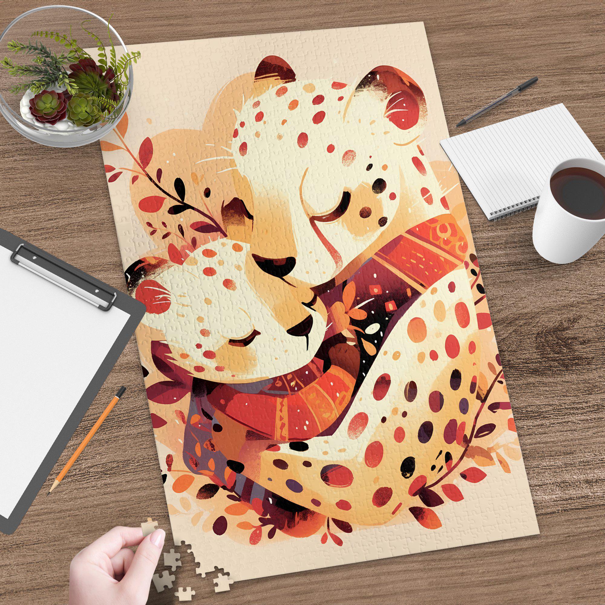 Cheetah Family Puzzle for Adults and Kids, 30 110 252 520