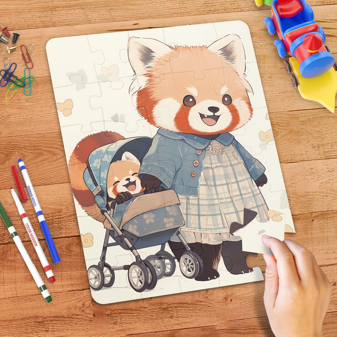 Adorable Red Panda and Baby Puzzle for Adults and Kids 30 110 252 520 ...