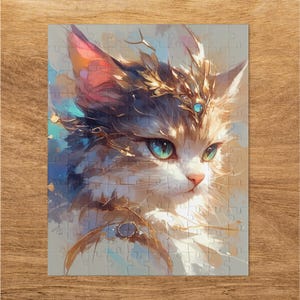 Fantasy Cat Puzzle for Adults and Kids, 30, 110, 252, 520, 1014 Pieces, Animal Art Puzzle, Unique Gift Idea