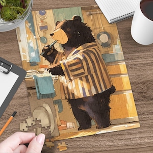 Adorable Bear Jigsaw Puzzle for Adults and Kids 30 to 1000 Pieces, Cute Bear Puzzle for Animal Lovers, Fun Family Activity