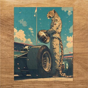 Racing Jaguar Jigsaw Puzzle for Adults and Kids, 30 to 1000 Pieces, Unique Gift Idea for Puzzle Lovers, Fun and Challenging