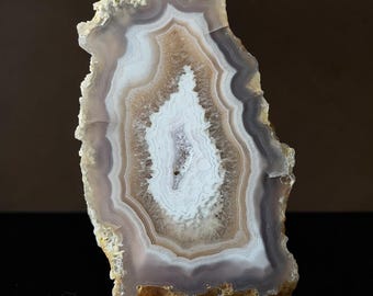 Laguna Agate 2.5”  superb Specimen with Floating Agate Center, Chihuahua Mexico