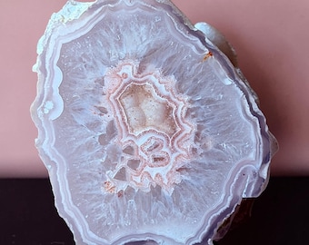 Floating Agate Center Laguna Agate 2.25”, Rare Mexican Specimen, Top Shelf AFM Provenance Old Label