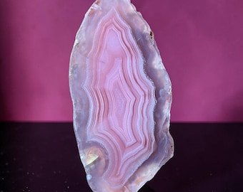 Grail Pink Parallax Laguna Agate 2.3” True Pink Agate Chihuahua, Mexico