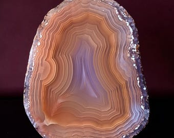 Lovely Parallax El Sueco Agate 2”, Polished Specimen, Chihuahua Mexico