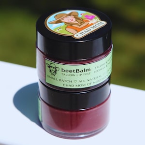 BÁLSAMO LABIAL DE REMOLACHA: A base de sebo, jojoba y limoncillo - 1.2 oz