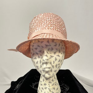 Vintage Rafia Trilby Hat