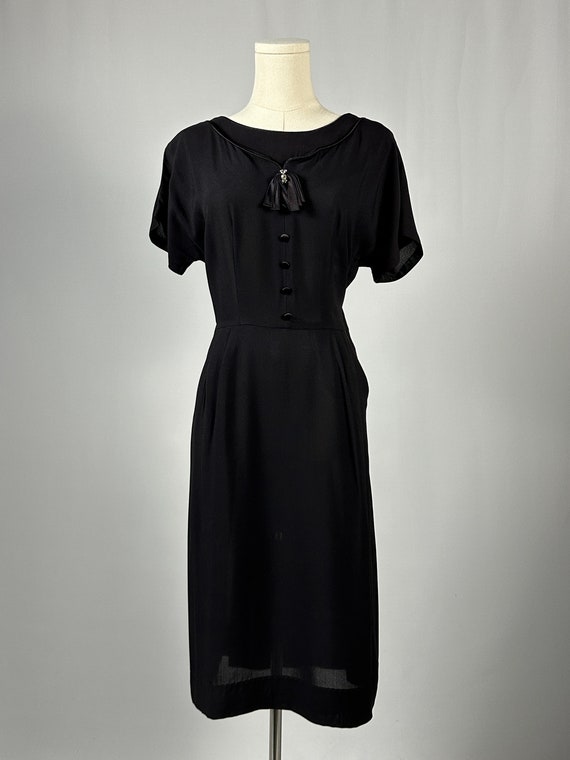 Vintage 1940s Black Dress - image 1