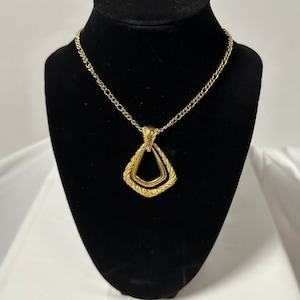 Signed Crown Trifari pendant necklace