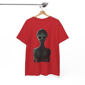 Alien Tee, Sci-Fi Shirt, Extraterrestrial T-Shirt, Space Lover Gift, UFO Graphic Tee, Unisex Heavy Cotton Tee
