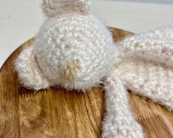 Neutral Bear Snuggler / Baby Snuggler / Bear Plush / Crochet Lovey / Crochet Bear / Baby Gift