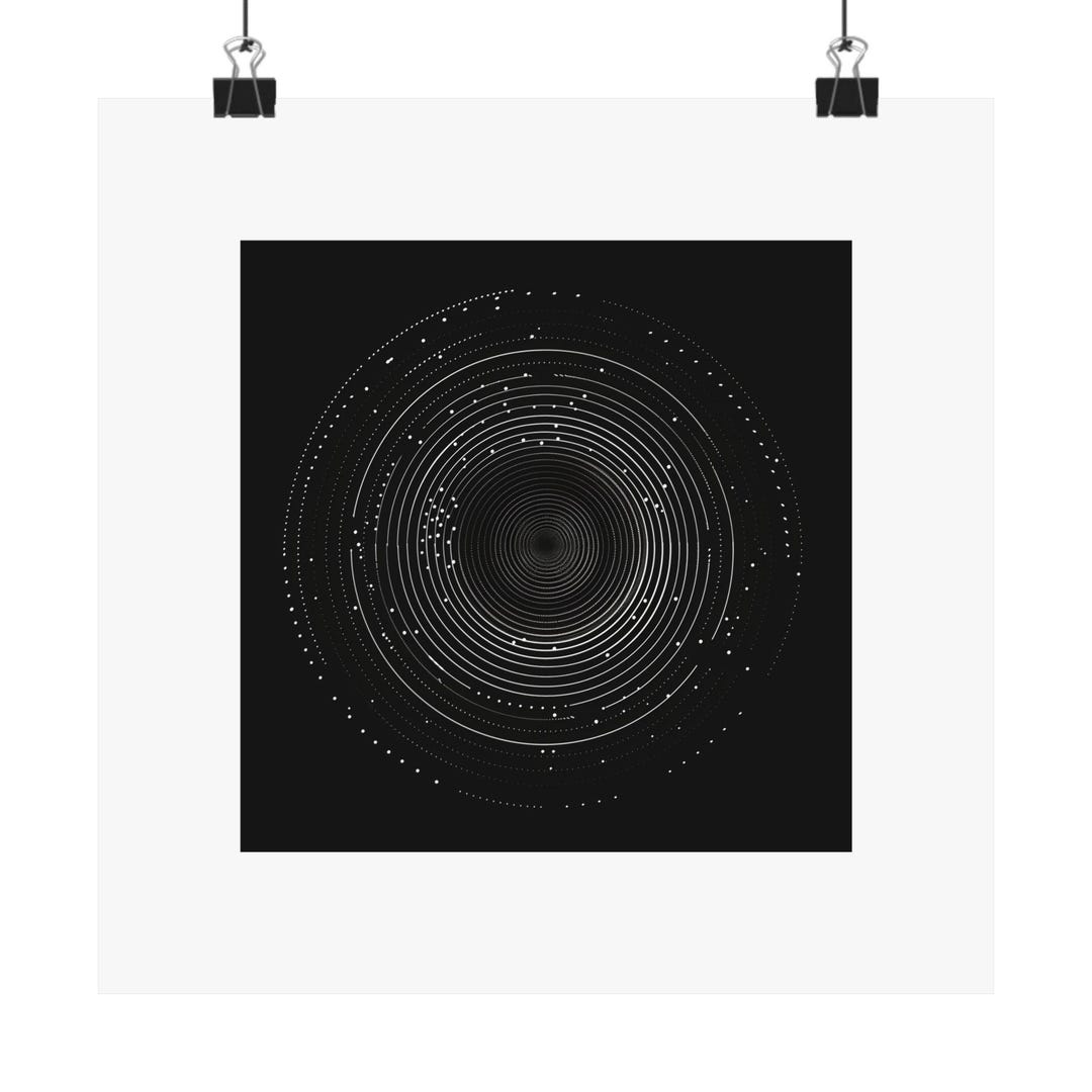 Abstract Minimalist Concentric Circles, Art Design Print, Monochrome ...