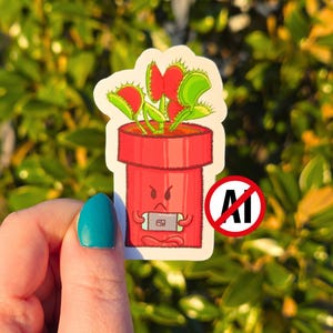 Venus Fly Trap With An Angry Pot Playing Video Games
