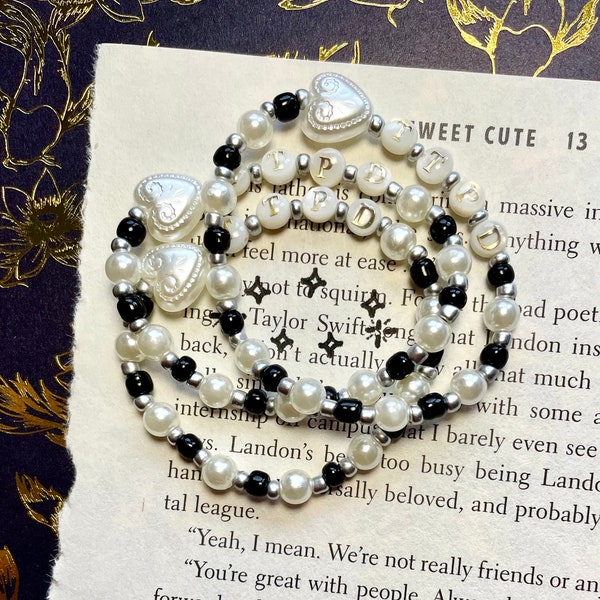 The Tortured Poets Department fancy pearl bead acronym friendship bracelet | TTPD | Taylor Swift | The Eras Tour | SHIPS WORLDWIDE