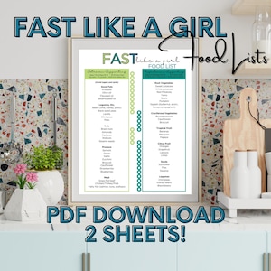 Fast Like a Girl FOOD LIST