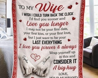 You And Me Feels Right Custom Blanket, Personalized Anniversary Wedding Gifts For Husband And Wife, Him And Her, Couple Gift