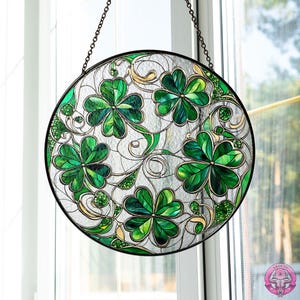 Luckily Shamrock, Shamrock Window Hangings, Irish Decor, St. Patrick&#39;s Day Decoration, Irish Gift, Irish Ornament Shamrock Gift