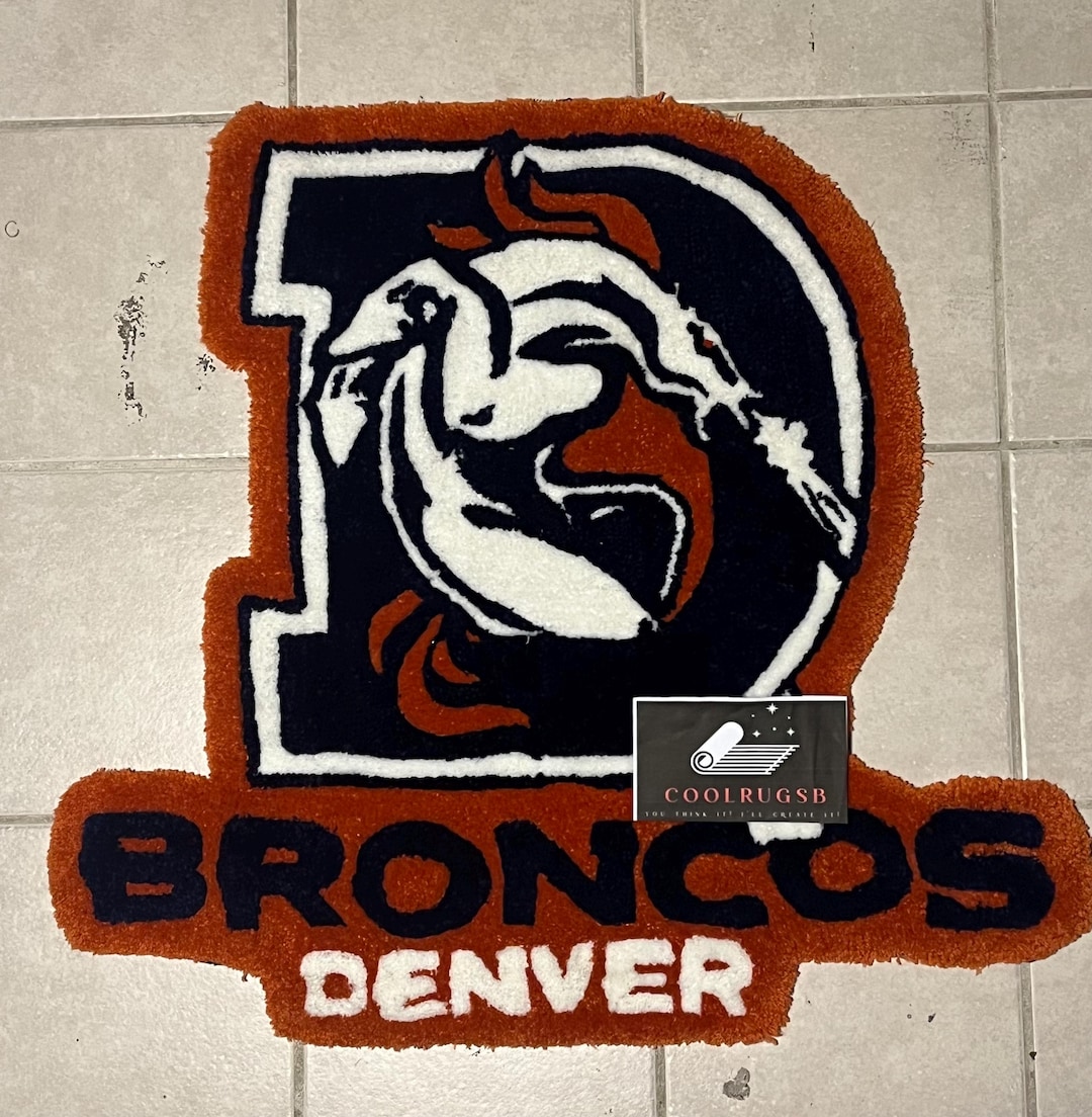 Hand-tufted Broncos Denver Football Rug - Etsy