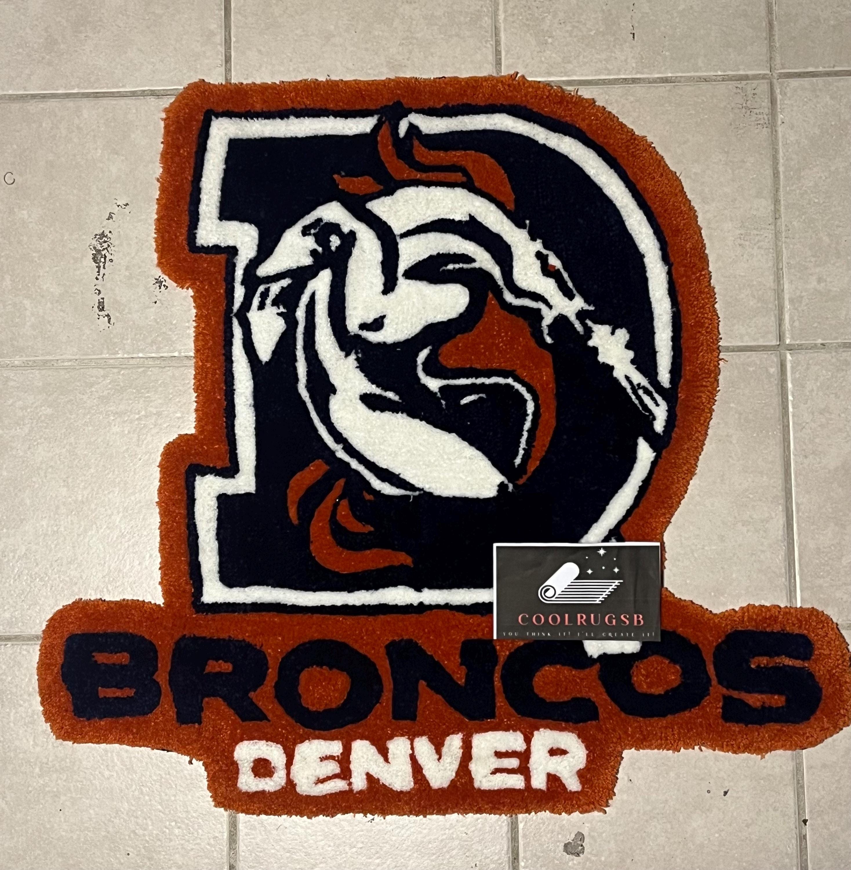 Hand-tufted Broncos Denver Football Rug - Etsy