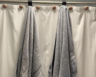 2 Pack Shower Rod Towel Hooks-Bathroom Essentials