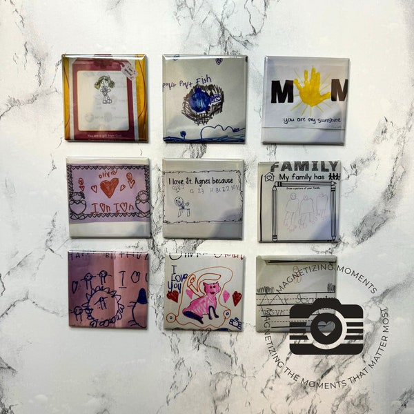 Artwork Custom Magnets -  Set of 9