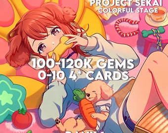 JP Server/ 100-120K Gems/ 0-10+ Random 4* Cards/ Hatsune Miku: Colorful Stage / Project Sekai