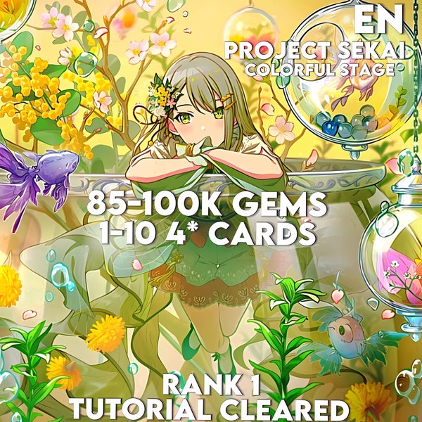 EN Server/ 85-100K gems/ 1-10 4* Cards / Hatsune Miku: Colorful Stage / Project Sekai