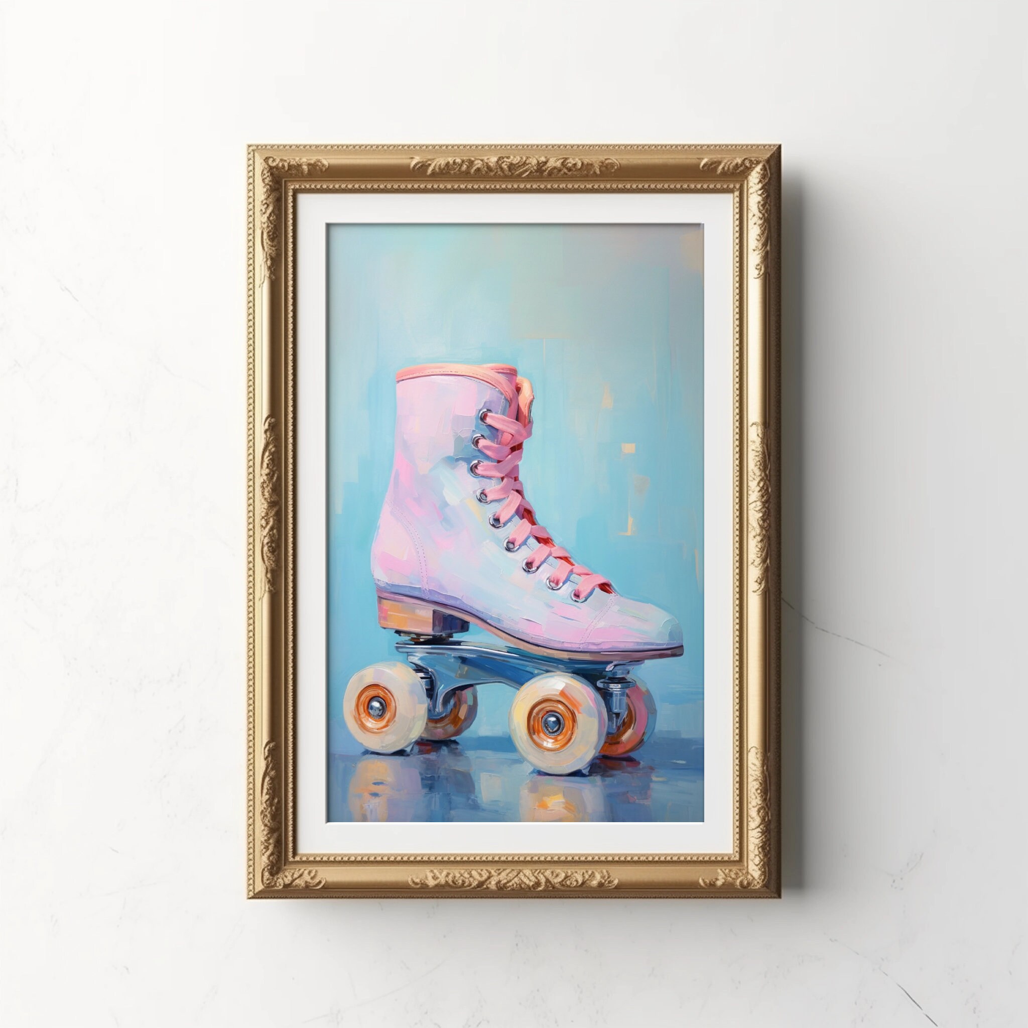Roller Skate Art - Instant Wall Art, Original, Fun, Bright
