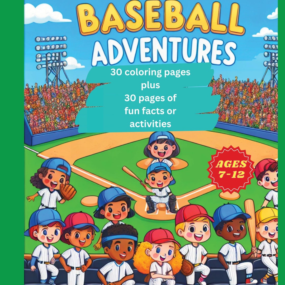 Baseball Coloring Book Baseball Adventures A Coloring Book for Kids