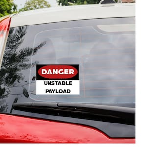 Danger sticker, Car Decal, Danger sign, Decal car, Driver warning decal, Warning decal, Gift for her, gift for him, warning sign stickers