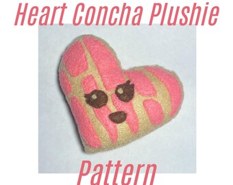 Padrão de pelúcia Kawaii Heart Concha