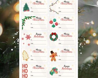 Etiquetas para presentes de Natal