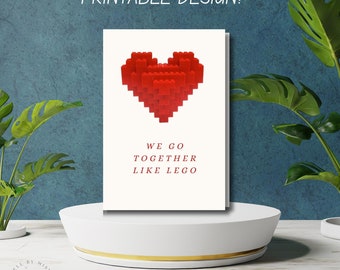 Cartão de Dia dos Namorados Lego